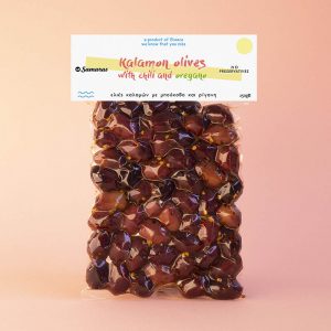 kalamon olives with chili and oregano packed 250g