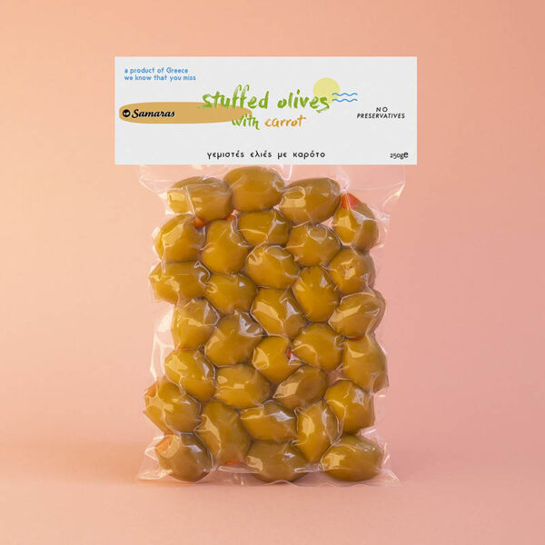 chalkidiki olives stuffed with carrot