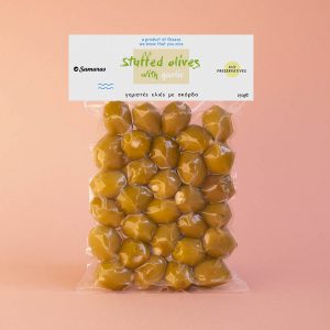 chalkidiki olives stuffed with garlic packed 250g