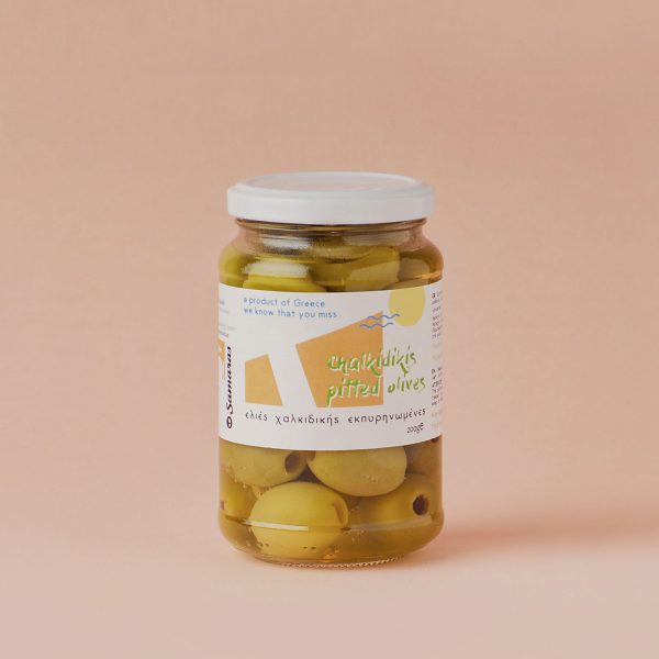 chalkidiki pitted olives packed jar 250g