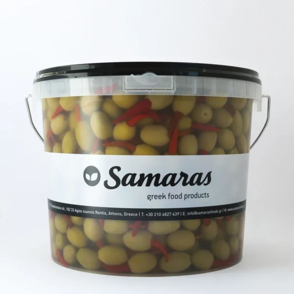 Chalkidiki olives stuffed with Piri Piri pepper